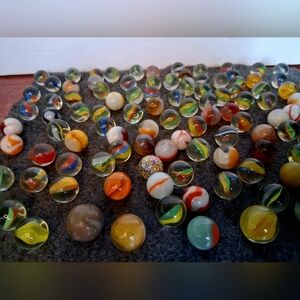 Vtg Glass Marbles Lot Collectable